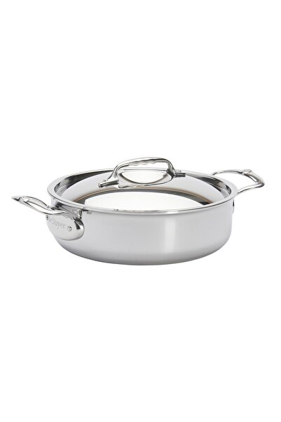 De Buyer Sauté pan with 2 handles, 24 cm / 3 l, stainless steel, 'Affinity' -