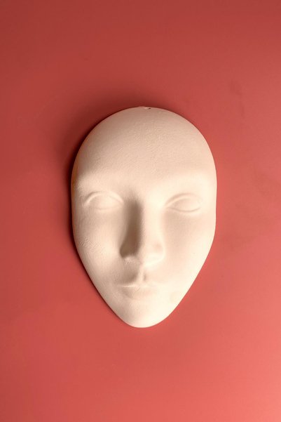 Ceramingo Maske Seramik Bisküvi Kapalı Göz 5 li kutu