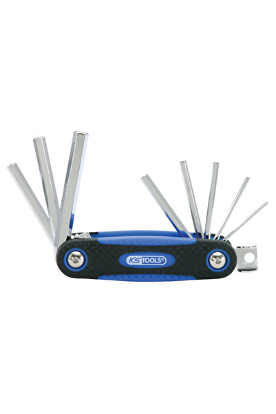 KS Tools CHROME+Suport pliabil hexagonal pentru chei imbus