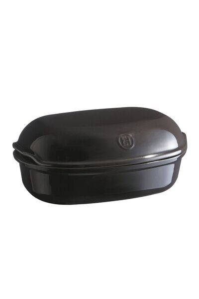 Emile Henry Artisan bread baking dish, ceramic, 34 x 22 x 15 cm, Charcoal -