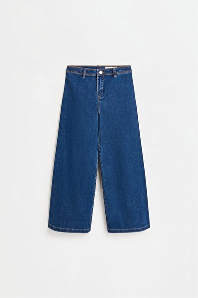 LEFTIES Marine geniş paça jean