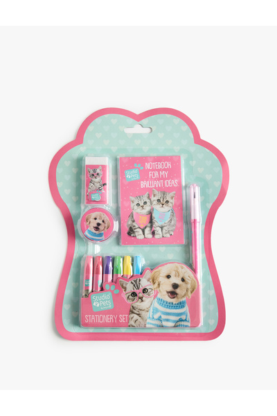 Koton Studio Pets Lisanslı Kedi ve Köpek Temalı Kırtasiye Seti