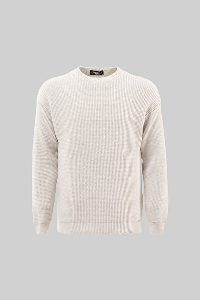 Machinist Men's Thessaloniki Knitted Clean Stitching Crew Neck Oversize Knitw...
