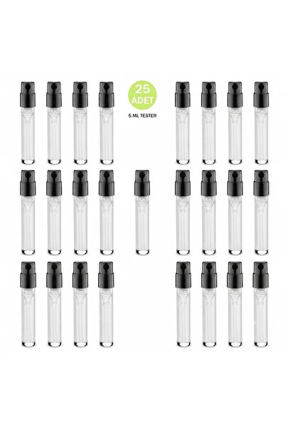 25 Lİ 5 ML TESTER MİNİ TÜP BOŞ CAM PARFÜM ŞİŞESİ