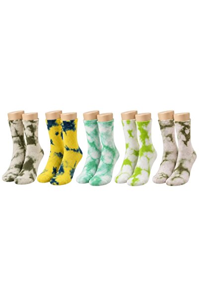 WomanAndKids Wak unisex batik patterned socks 5-pair set cotton colorful long...