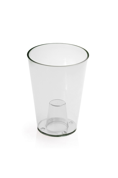 OEM Masca ghiveci orhidee Coubi Dus, rotunda, plastic, transparenta, D 13 cm
