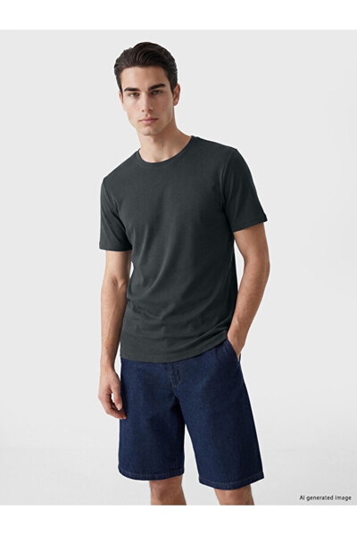 LC Waikiki Slim Fit Zero Roba Collar Men's T-Shirt from Uzg Store for Style E...