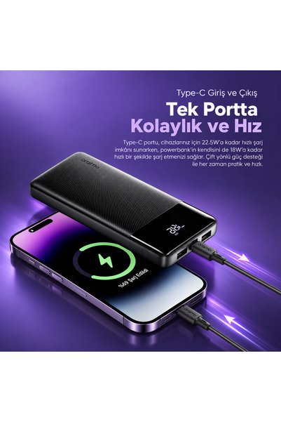 oraimo 10000 mAh 22.5W Powerbank OPB-7100Q SPEED BLACK