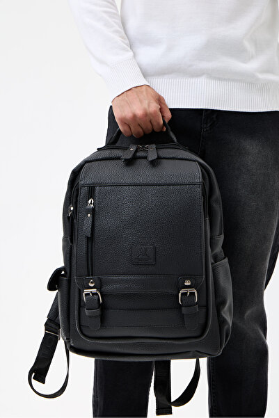 KASVA DERİ Premium Faux Leather Backpack Business Bag First Class Quality Fab...