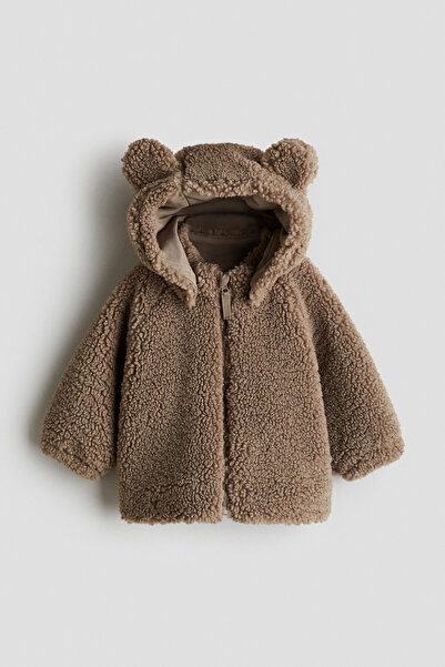 H&M Kapüşonlu Tüylü Ceket