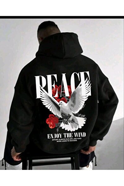 Ryam Mooda 3 Threaded Unisex Oversize Hooded Sweatshirt