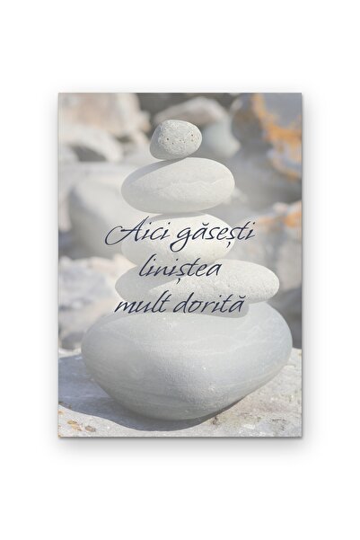 OEM Poster Carton 250g A4, Tablou Decorativ Citat Aici Gasesti Linistea Mult ...
