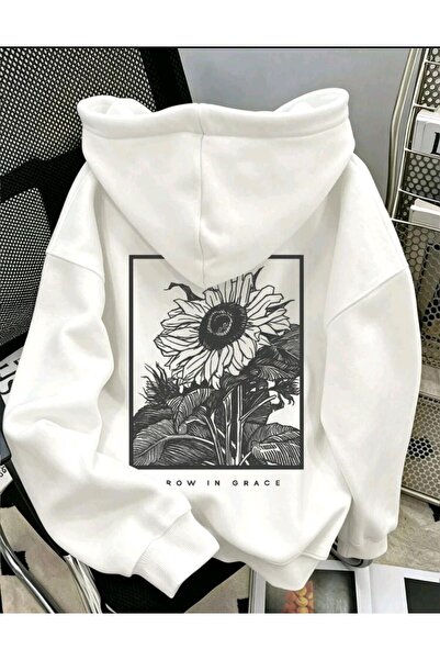 Ryam Mooda 3 Threaded Unisex Oversize Hooded Sweatshirt