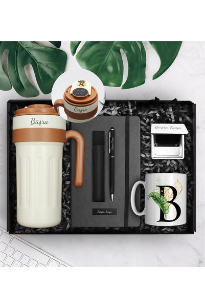 Apollon Gift Shop Kişiye Özel 700 ML Çelik Dereceli Termos & Kişiye Özel Deft...