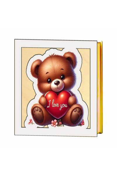 OEM Cutii pentru aranjamente cu licheni, Lemn, Alb, Urs, 30cm, BL030