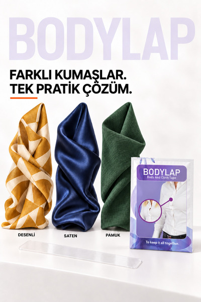 Beauty Tapes Bodylap Eşarp Şal Kaydırmaz Bant 12 Adet Çift Taraflı Şeffaf Eşarp Sabitleyici