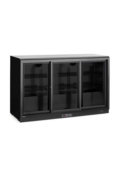 HENDI Frigider cu uși glisante triple, Arktic, 308L, negru, 220-240V/160W, 13...