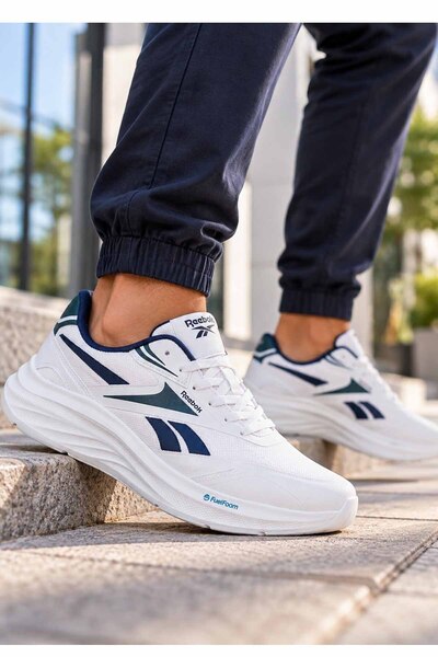 Reebok Men's White Running Shoes Fuelfoam Cushioned Casual Sports Sneaker