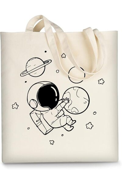 GENERAL AUSVKAI Canvas Tote Bag Aesthetic Cute For Women School Grocery Bag C...