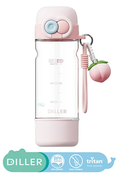 DILLER 700ml New Fruits Series Fruit-Decorated Charm and String Hand Strap Ki...