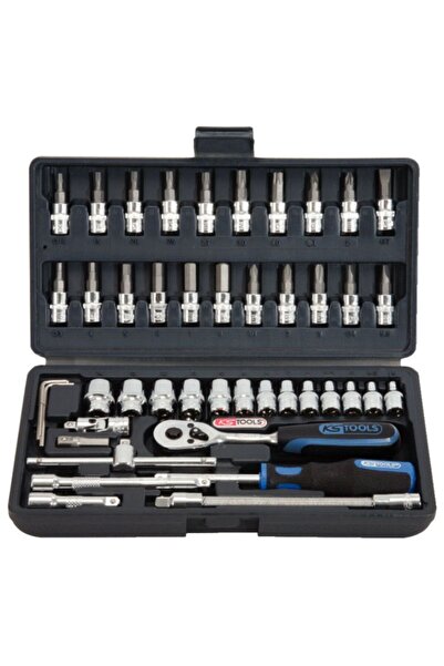 KS Tools CHROME+ Set de chei tubulare duble, 46 de piese