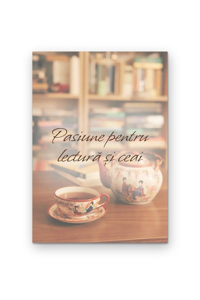 OEM Poster Carton 250g A4 Pasiune pentru lectură și ceai, Decor perete motivant
