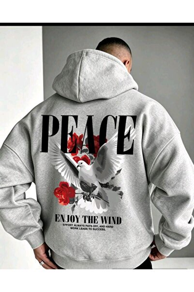 Ryam Mooda 3 Threaded Unisex Oversize Hooded Sweatshirt