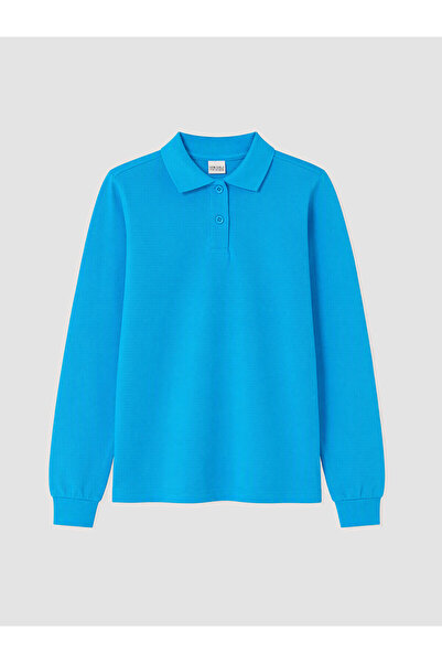 LC Waikiki Alita City Lcw Kids Turquoise Polo Neck Girls' Pique T-Shirt with ...