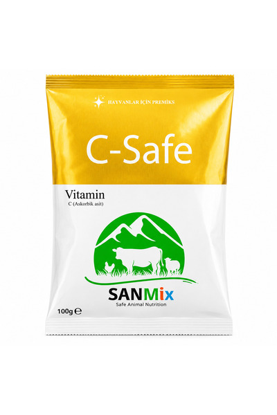 C-Safe Powder Vitamin C Premiksi 100 g | Kanatlı ve Çiftlik Hayvanları İçin