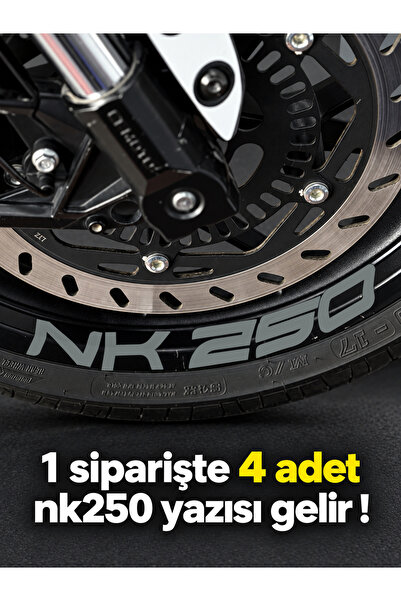 Banxtre ملصق حروف لعجلة NK250 بمقاسات كبيرة لـ CFMOTO NK250 (4 قطع في عبوة وا...