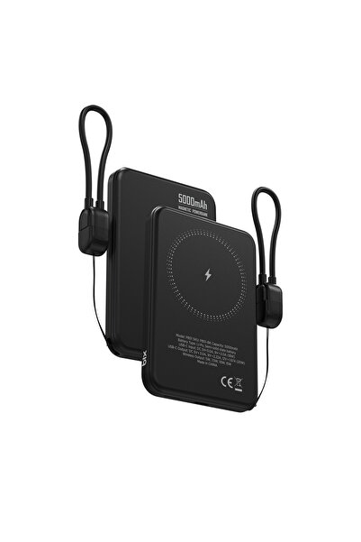 Bix PB51 5000mAh 15W MagSafe Manyetik Kablosuz Şarjlı 20W Type-C Semi-Solid B...