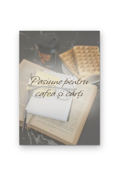 OEM Poster Carton 250g A4 Pasiune pentru cafea și cărți, Decor perete motivan...