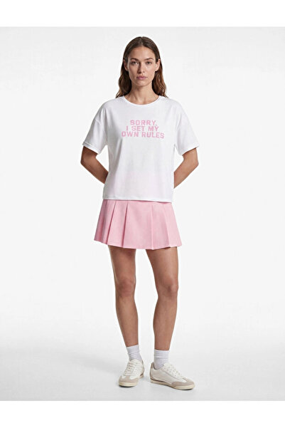 Koton Oversize Half Sleeve Crew Neck Printed Sports T-Shirt