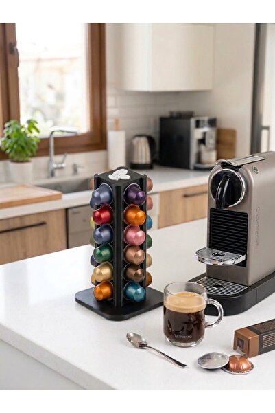 Miralux Nespresso Uyumlu 360 Döner Kapsül Kahve Standı, Kahve Kapsül Düzenleyici