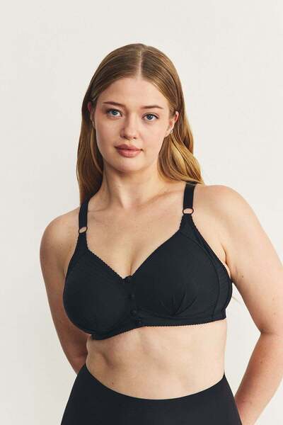 C&City Wireless Snap-On Gathering Bra Cc867 Black