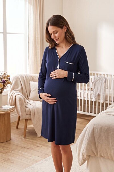 Miss Dünya Lissa Mireya front buttoned nursing friendly maternity and postpar...