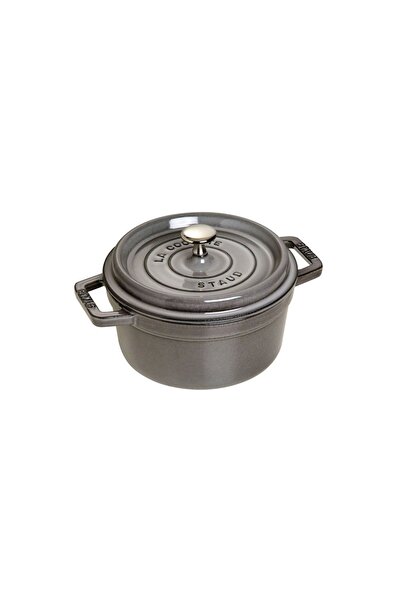 STAUB Cocotte cooking pot, cast iron, 20 cm/2.2L, Graphite Grey -