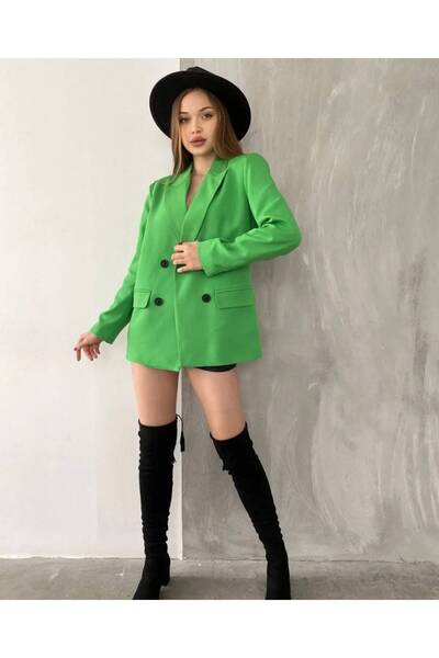 VELLİNE DÖRT DÜĞMELİ KADIN BLAZER CEKET