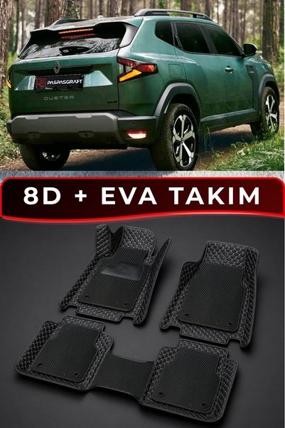 PASPASGRAFT Renault Reno Duster Araca Özel 8D Deri Tam Kaplama + Premium Hücr...