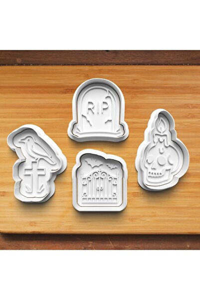 Hobist Halloween 2027 Graveyard Night Set Cookie and Candy Dough Mold