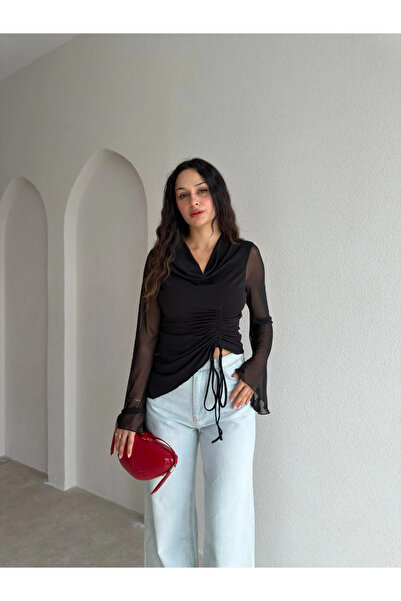 Mooi Butik Bluză PROVE 4192 - Negru