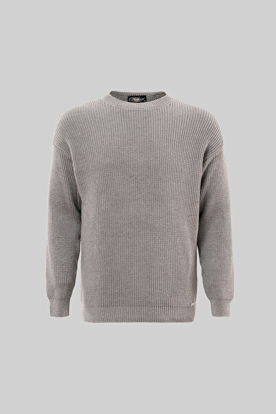 Machinist Men's Thessaloniki Knitted Clean Stitching Crew Neck Oversize Knitw...