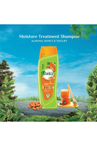 Vatika Naturals شامبو مرطب للشعر 200 مل | طبيعي وعشبي | غني باللوز والعسل