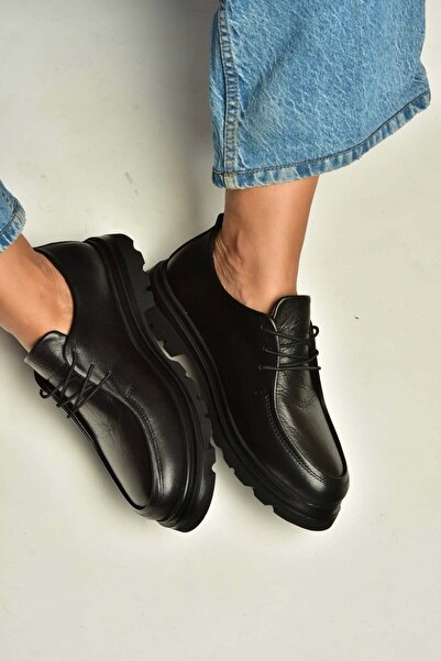 Fox Shoes Z555261103 Black Genuine Leather Women's Shoes