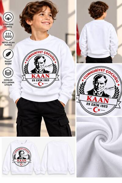 SİBELİZE Cumhuriyet Çocuğu İsme Özel Baskılı Sweatshirt