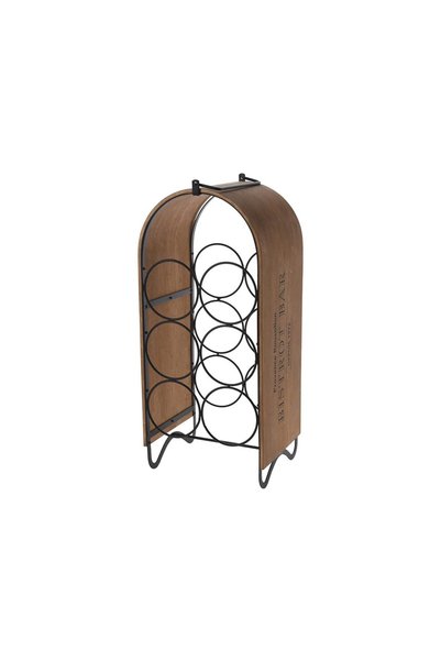 Aria Trade Μεταλλική Θήκη Κρασιών, 6 θέσεων, 21x18x49 εκ., Θήκη κρασιών