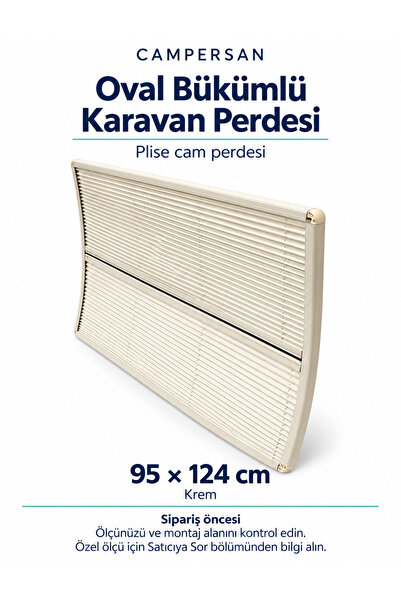 CAMPERSAN Karavan Perdesi ve Sineklik 94x124 cm Ön Cam Oval Bükümlü