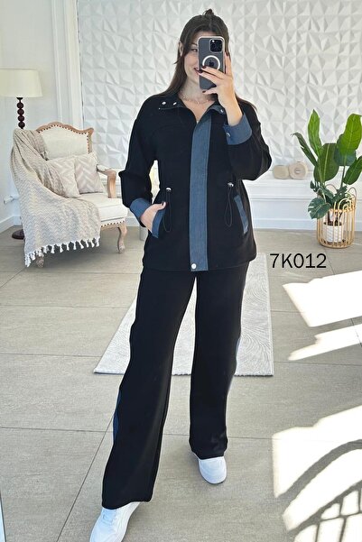 İnce Topuk Tensel Denim Garnished Modal Suit