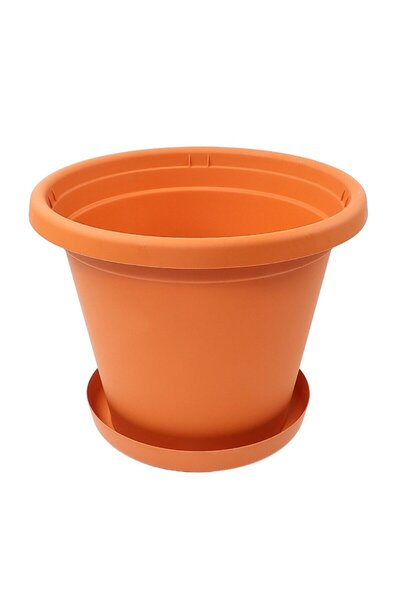 OEM Πλαστική γλάστρα, Stark Smart Pot, με πιατάκι, τερακότα, Δ 40 εκ.