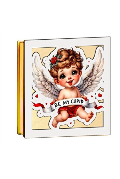 OEM Cutii pentru aranjamente cu licheni, Lemn, Alb, Cupidon, 30cm, BL024